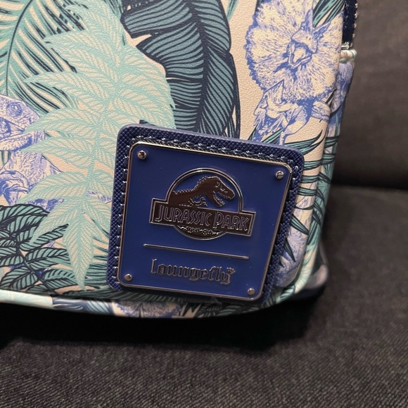 Loungefly Jurassic Park palm frond backpack & wallet - Picture 3 of 10
